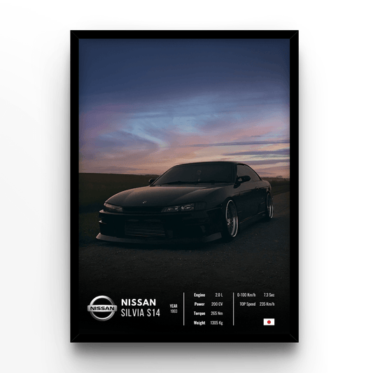 Nissan Silvia S14 Collector - A4, A3, A2 Posters Base - Poster Print Shop / Art Prints / PostersBase