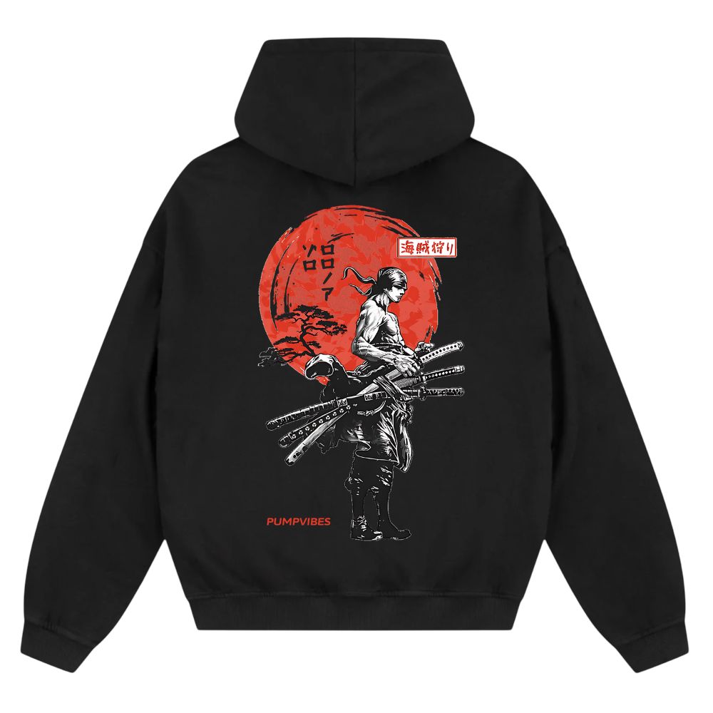 Red Sun Zoro Zip Hoodie